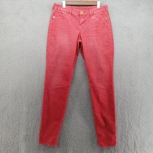True‎ Religion Jeans Womens 31 Pink Red Dyed Skinny Shannon Stretch Barbiecore